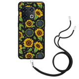 Hoesje met Koord Zwart geschikt voor OnePlus 10 Pro - Sunflowers