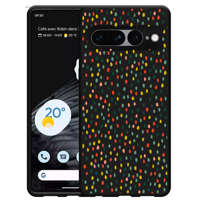 Cazy Hoesje Zwart geschikt voor Google Pixel 7 Pro - Happy Dots