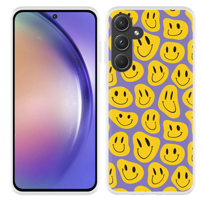 Cazy Hoesje geschikt voor Samsung Galaxy A55 Smileys