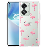 Hoesje geschikt voor OnePlus Nord 2T - Flamingo