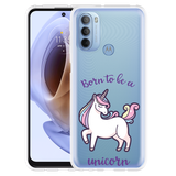 Hoesje geschikt voor Motorola Moto G41 - Born to be a Unicorn