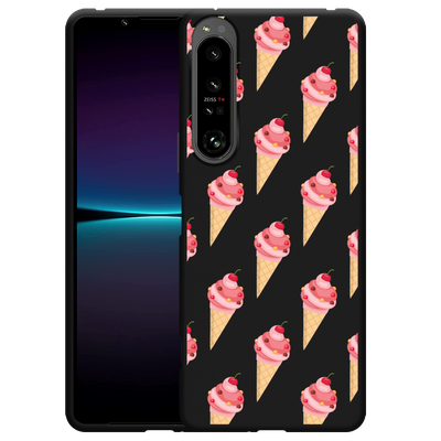 Cazy Hoesje Zwart geschikt voor Sony Xperia 1 IV - Ice Cream