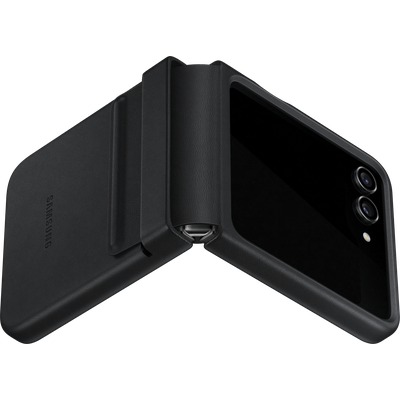 Samsung Flap ECO-Leather Cover Hoesje geschikt voor Samsung Galaxy Z Flip5 - Zwart