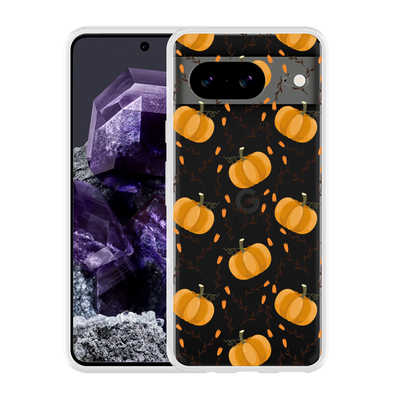 Cazy Hoesje geschikt voor Google Pixel 8 Pumpkins