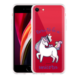 Hoesje geschikt voor iPhone SE 2020 - Born to be a Unicorn