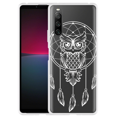 Cazy Hoesje geschikt voor Sony Xperia 10 IV - Dream Owl Mandala
