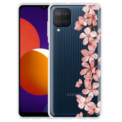 Cazy Hoesje geschikt voor Samsung Galaxy M12 - Flower Branch