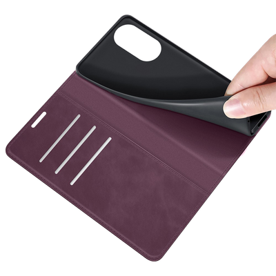 Cazy Wallet Magnetic Hoesje geschikt voor Oppo A78 5G - Paars