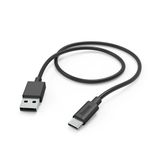 Hama USB-A naar USB-C kabel - 100cm - Zwart