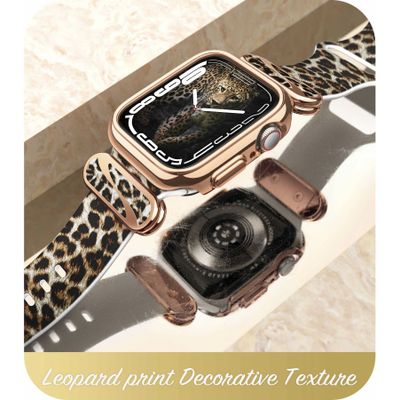 Supcase Cosmo Luxe Case geschikt voor Apple Watch 44/45mm/Ultra Bandje - Panterprint