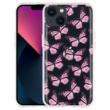 Hoesje geschikt voor iPhone 13 - Roze Vlinders