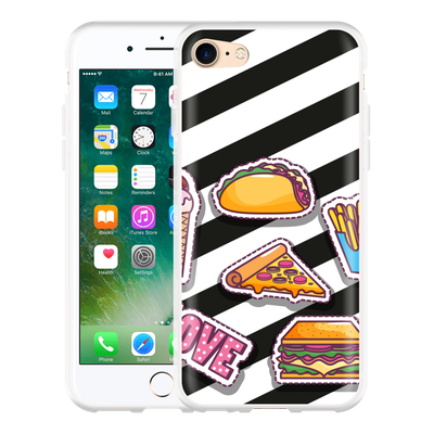 Cazy Hoesje geschikt voor iPhone 7 - Love Fast Food