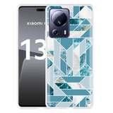 Hoesje geschikt voor Xiaomi 13 Lite Blauw Marmer Patroon