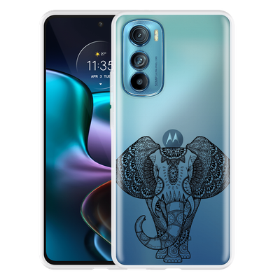 Cazy Hoesje geschikt voor Motorola Edge 30 - Mandala Elephant