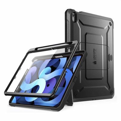 Supcase Unicorn Beetle Pro Hoes geschikt voor iPad 10.9 2022 - Met ingebouwde screenprotector - Zwart