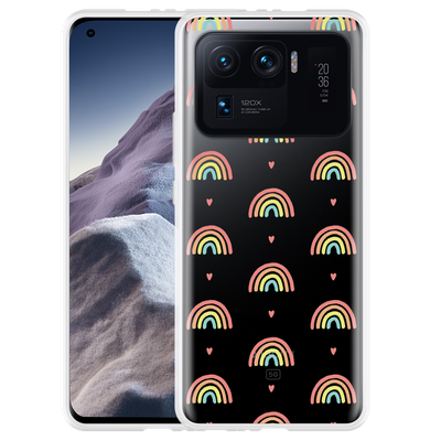 Cazy Hoesje geschikt voor Xiaomi Mi 11 Ultra - Regenboog Patroon