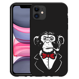 Hoesje Zwart geschikt voor iPhone 11 Smoking Chimp