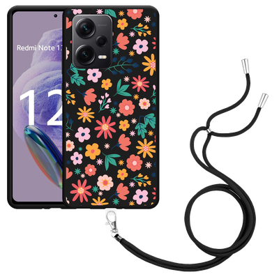 Cazy Hoesje met koord geschikt voor Xiaomi Redmi Note 12 Pro+ 5G Always have flowers