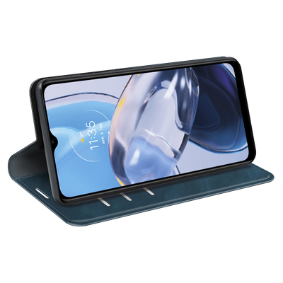 Cazy Wallet Magnetic Hoesje geschikt voor Motorola Moto E22/E22i - Blauw