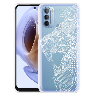 Cazy Hoesje geschikt voor Motorola Moto G41 - Mandala Lion