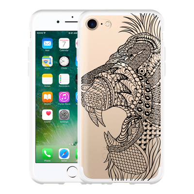 Cazy Hoesje geschikt voor iPhone 7 - Mandala Lion