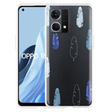 Hoesje geschikt voor Oppo Reno 7 - Feathers Pattern