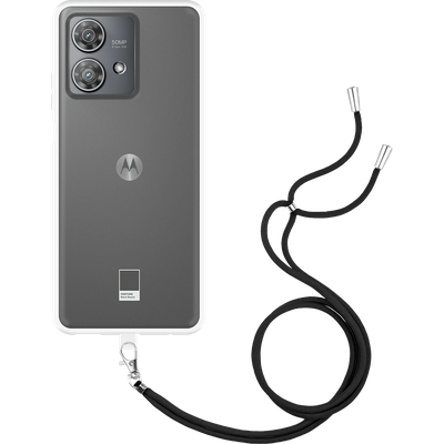 Cazy TPU Hoesje met Koord geschikt voor Motorola Edge 40 Neo - Transparant
