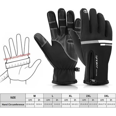 Cazy Touchscreen Sport Handschoenen - Zwart - Maat L