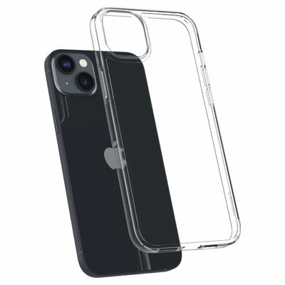 Hoesje geschikt voor iPhone 14 Plus - Spigen Air Skin Hybrid Case - Transparant