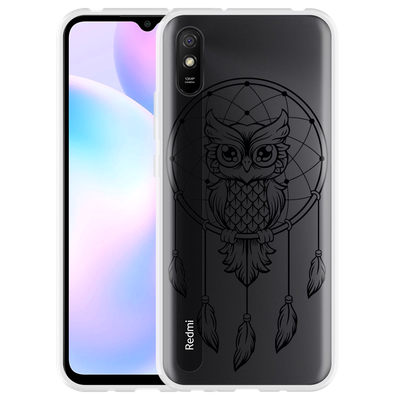 Cazy Hoesje geschikt voor Xiaomi Redmi 9A - Dream Owl Mandala