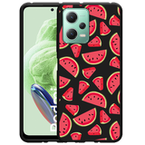 Hoesje Zwart geschikt voor Xiaomi Redmi Note 12 Watermeloen