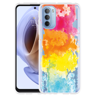 Cazy Hoesje geschikt voor Motorola Moto G41 - Color Splatters