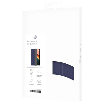 Cazy TriFold Hoes met Auto Slaap/Wake geschikt voor Xiaomi Pad 5 - Blauw