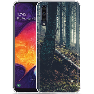 Cazy Hoesje geschikt voor Samsung Galaxy A50 - Dark Forest
