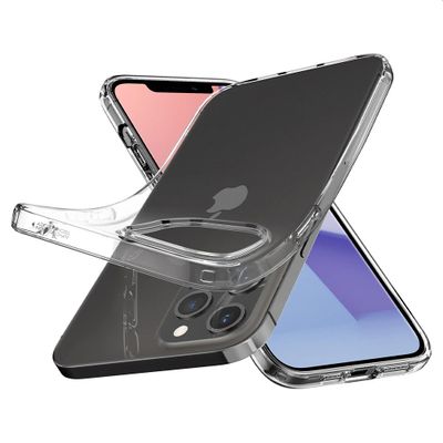 Hoesje geschikt voor iPhone 12 / iPhone 12 Pro - Spigen Liquid Crystal Case - Transparant