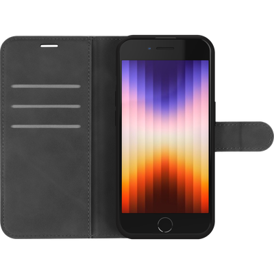 Cazy Premium Wallet Hoesje geschikt voor iPhone SE 2022 - Zwart