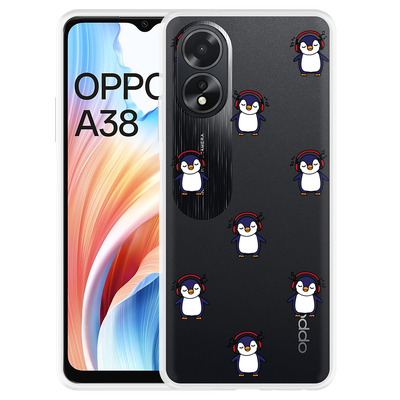 Cazy Hoesje geschikt voor Oppo A38 Penguin Chillin