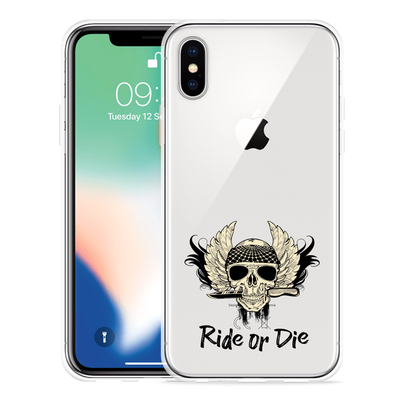 Cazy Hoesje geschikt voor iPhone X - Ride or Die
