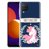 Hoesje geschikt voor Samsung Galaxy M12 - Sweet Unicorn