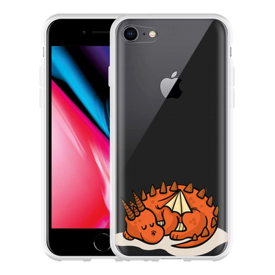 Cazy Hoesje geschikt voor iPhone 8 - Sleeping Dragon