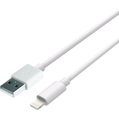 Cazy USB naar Lightning Kabel - MFI gecertificeerd - 20cm - Wit - 2 stuks