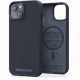 Njord Collections Hoesje geschikt voor iPhone 14 Plus - Genuine Leather - 2m Valbescherming - Zwart