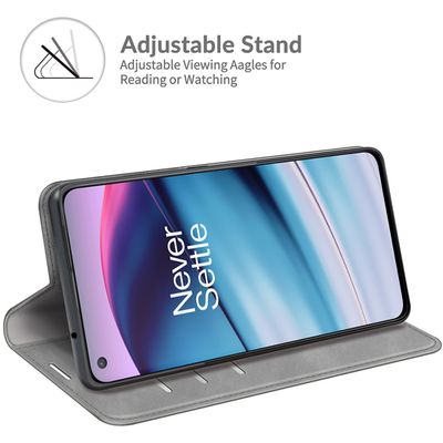 Cazy Wallet Magnetic Hoesje geschikt voor OnePlus Nord CE 5G - Grijs