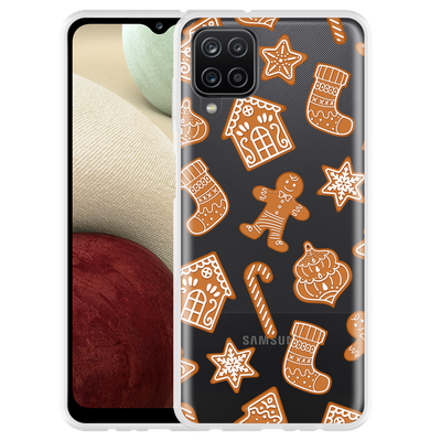 Cazy Hoesje geschikt voor Samsung Galaxy A12 - Christmas Cookies