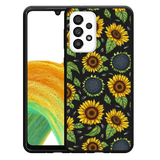 Hoesje Zwart geschikt voor Samsung Galaxy A33 - Sunflowers