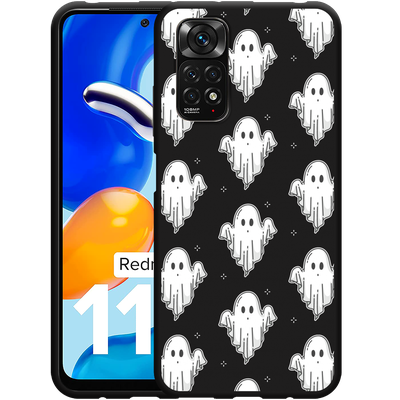 Cazy Hoesje Zwart geschikt voor Xiaomi Redmi Note 11/11S - Spookjes