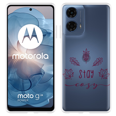 Cazy Hoesje geschikt voor Motorola Moto G04/G04s/G24/G24 Power Stay Cozy