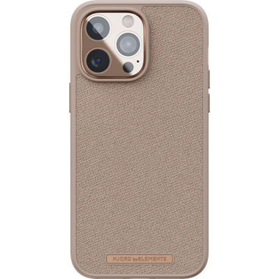 Njord Collections Fabric Just Case Hoesje geschikt voor iPhone 14 Pro Max - Pink Sand