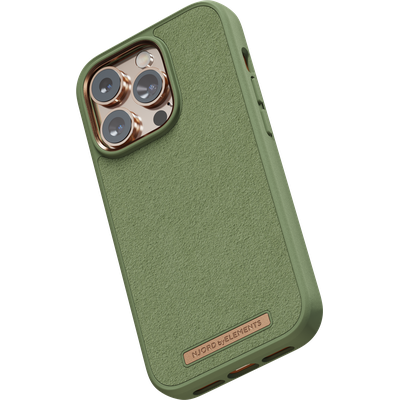 Njord Collections Comfort+ Hoesje geschikt voor iPhone 14 Pro Max - Gerecycled Materiaal - 2M valbesecherming - Olive