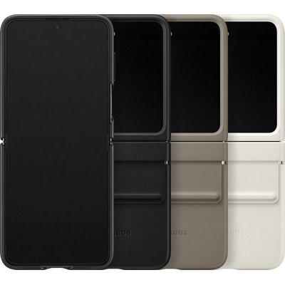 Samsung Flap ECO-Leather Cover Hoesje geschikt voor Samsung Galaxy Z Flip5 - Beige